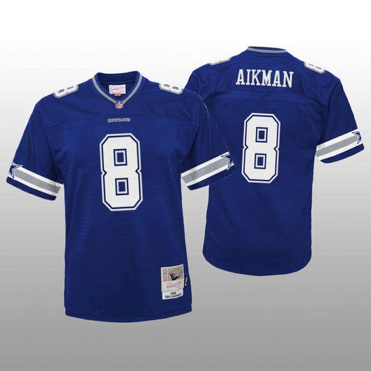 [FULLY STITCHED] Dallas Cowboys Troy Aikman Navy Legacy Limited Football Jersey 