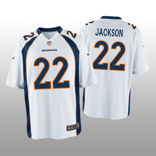 [FULLY STITCHED] Denver Broncos Kareem Jackson White Limited Football Jersey 