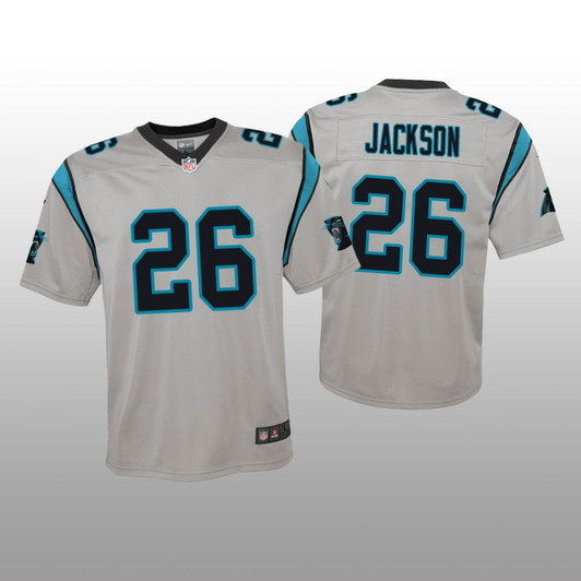 [FULLY STITCHED] Carolina Panthers Donte Jackson Silver Inverted Limited Football Jersey 