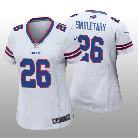 [FULLY STITCHED] Buffalo Bills Devin Singletary White Draft Limited Football Jersey 