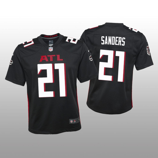 [FULLY STITCHED] Atlanta Falcons Deion Sanders Black Style 2 Limited Football Jersey 