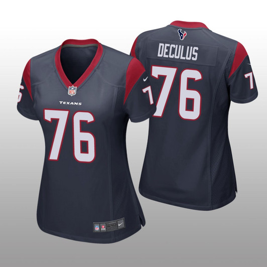 [FULLY STITCHED] Houston Texans Austin Deculus Navy Limited Football Jersey 