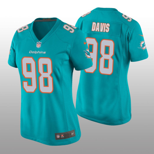 [FULLY STITCHED] Miami Dolphins Aqua Draft Raekwon Davis Limited Football Jersey 