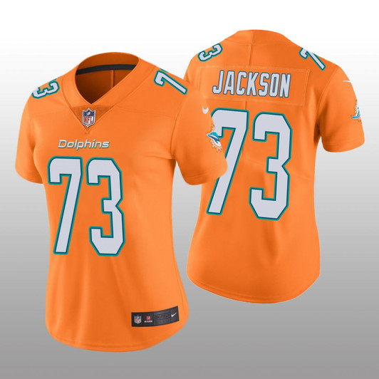 [FULLY STITCHED] Miami Dolphins Austin Jackson Orange Color Rush Limited Football Jersey 