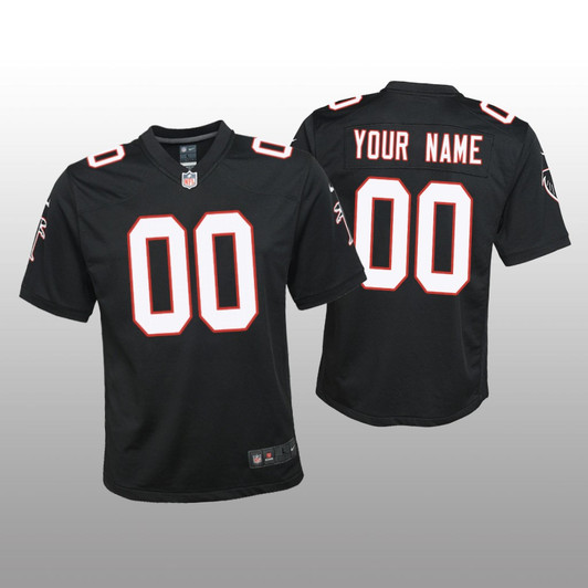[FULLY STITCHED] Atlanta Falcons Black Throwback Style 2 Limited Football Jersey 