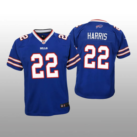 [FULLY STITCHED] Buffalo Bills Damien Harris Royal Limited Football Jersey 