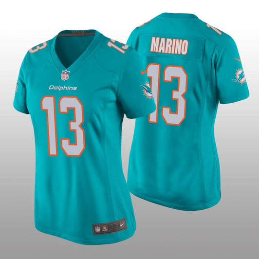 [FULLY STITCHED] Miami Dolphins Dan Marino Aqua Style 3 Limited Football Jersey 