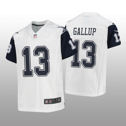 [FULLY STITCHED] Dallas Cowboys Michael Gallup White Alternate Style 2 Limited Football Jersey 