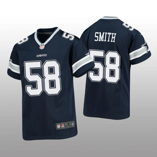 [FULLY STITCHED] Dallas Cowboys Mazi Smith Navy Style 2 Limited Football Jersey 