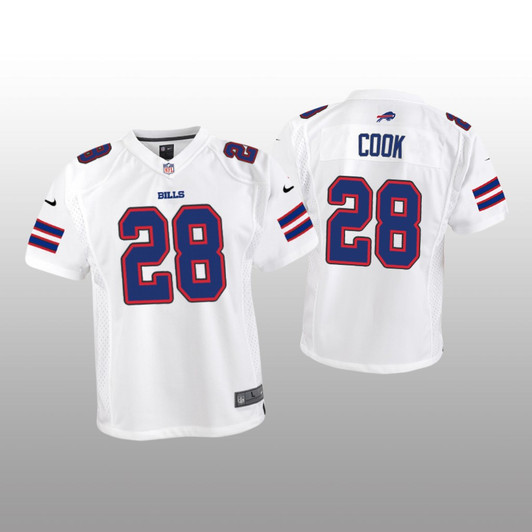 [FULLY STITCHED] Buffalo Bills James Cook White Limited Football Jersey 
