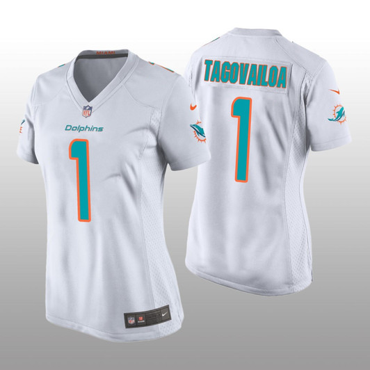 [FULLY STITCHED] Miami Dolphins White Draft Tua Tagovailoa Limited Football Jersey 