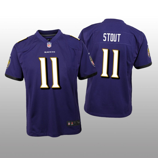 [FULLY STITCHED] Baltimore Ravens Jordan Stout Purple Limited Football Jersey 