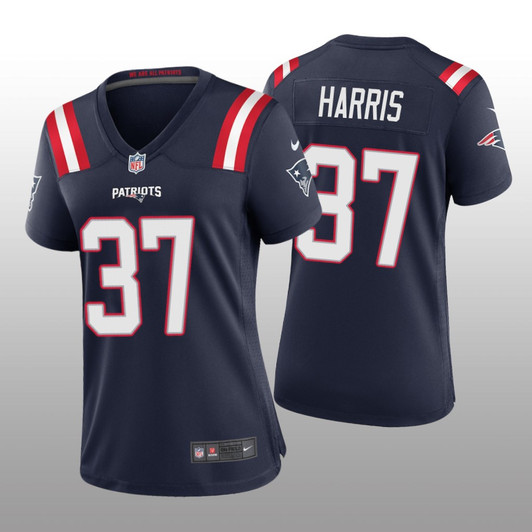 [FULLY STITCHED] New England Patriots Damien Harris Navy Limited Football Jersey 