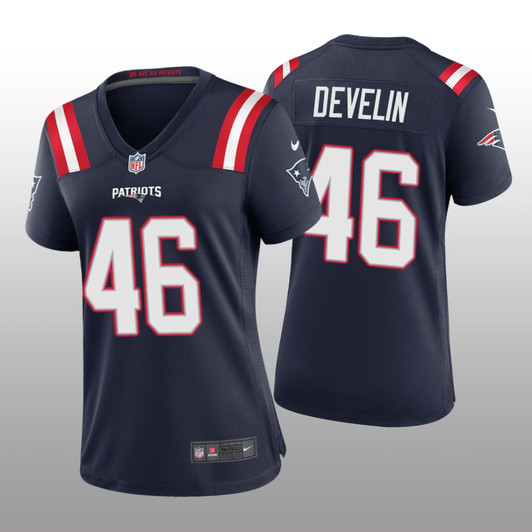 [FULLY STITCHED] New England Patriots James Develin Navy Limited Football Jersey 