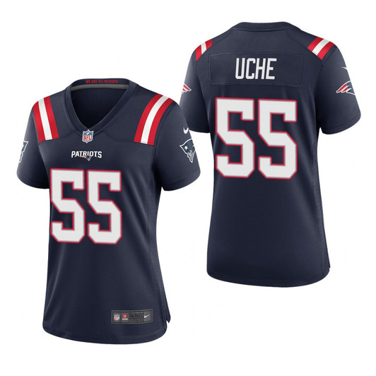 [FULLY STITCHED] New England Patriots Josh Uche Navy Style 2 Limited Football Jersey 
