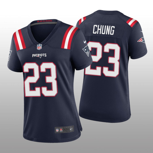[FULLY STITCHED] New England Patriots Patrick Chung Navy Limited Football Jersey 