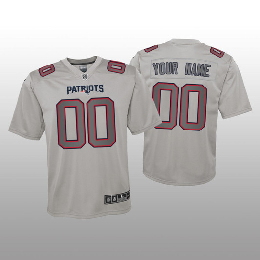 [FULLY STITCHED] New England Patriots Gray Atmosphere Limited Football Jersey 