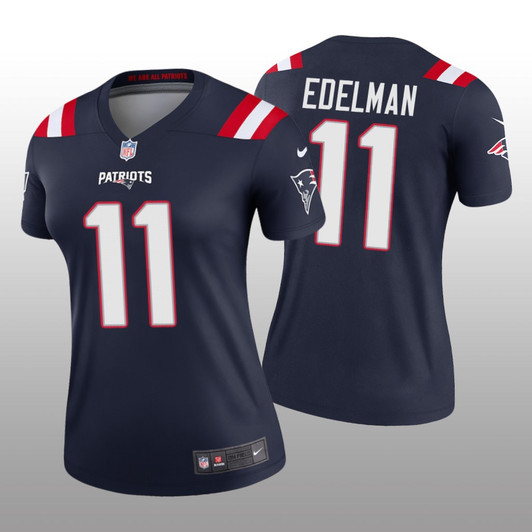 [FULLY STITCHED] New England Patriots Julian Edelman White Style 2 Limited Football Jersey 