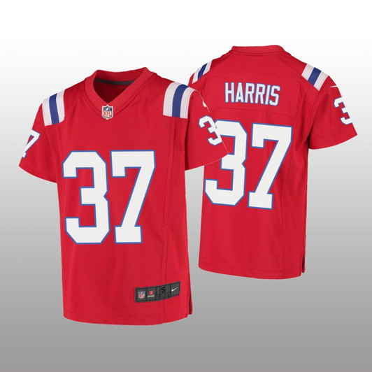 [FULLY STITCHED] New England Patriots Damien Harris Red Limited Football Jersey 