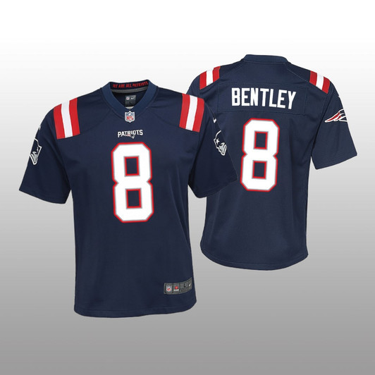 [FULLY STITCHED] New England Patriots JaWhaun Bentley Navy Style 2 Limited Football Jersey 
