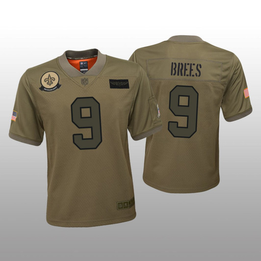[FULLY STITCHED] New Orleans Saints Drew Brees Camo Salute To Service Limited Football Jersey 