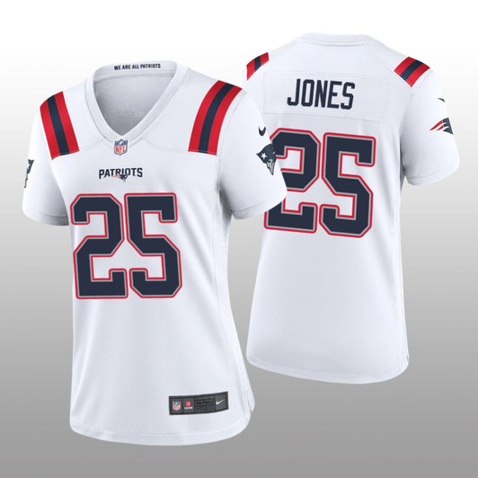 [FULLY STITCHED] New England Patriots Marcus Jones White Limited Football Jersey 