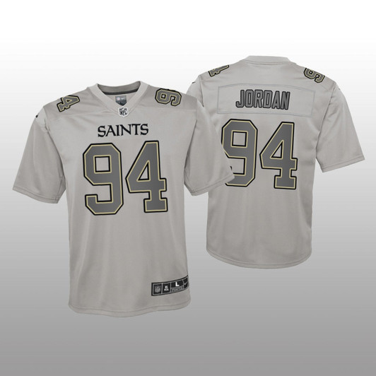 [FULLY STITCHED] New Orleans Saints Cameron Jordan Gray Atmosphere Limited Football Jersey 