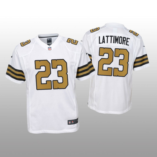 [FULLY STITCHED] New Orleans Saints Marshon Lattimore White Limited Football Jersey 