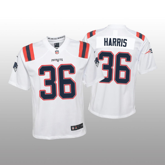 [FULLY STITCHED] New England Patriots Kevin Harris White Limited Football Jersey 