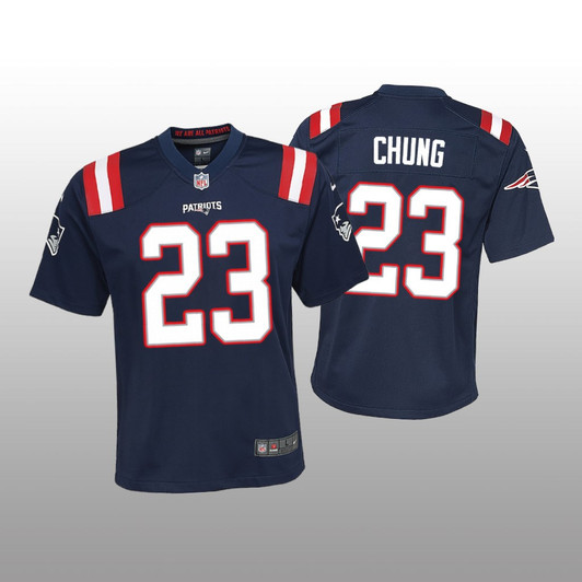 [FULLY STITCHED] New England Patriots Patrick Chung Navy Style 2 Limited Football Jersey 