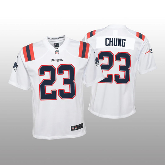 [FULLY STITCHED] New England Patriots Patrick Chung White Style 3 Limited Football Jersey 