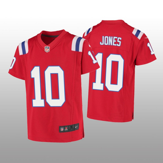 [FULLY STITCHED] New England Patriots Mac Jones Red Limited Football Jersey 