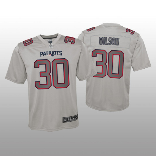 [FULLY STITCHED] New England Patriots Mack Wilson Gray Atmosphere Style 2 Limited Football Jersey 