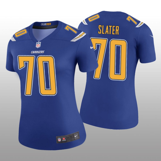 [FULLY STITCHED] Los Angeles Chargers Rashawn Slater Royal Color Rush Limited Football Jersey 