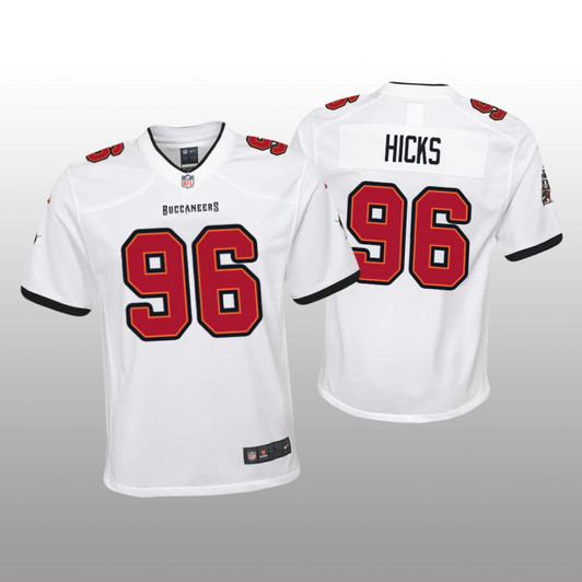 [FULLY STITCHED] Tampa Bay Buccaneers Akiem Hicks White Style 2 Limited Football Jersey 