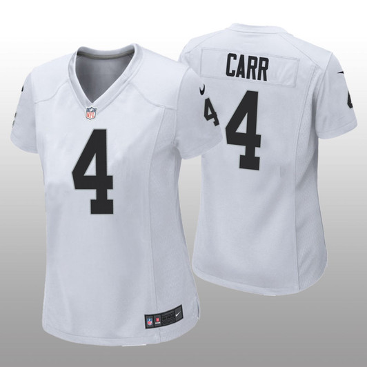 [FULLY STITCHED] Las Vegas Raiders Derek Carr White Limited Football Jersey 