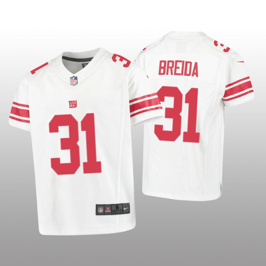 [FULLY STITCHED] New York Giants Matt Breida White Style 2 Limited Football Jersey 