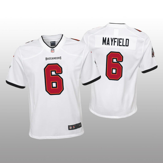 [FULLY STITCHED] Tampa Bay Buccaneers Baker Mayfield White Style 2 Limited Football Jersey 