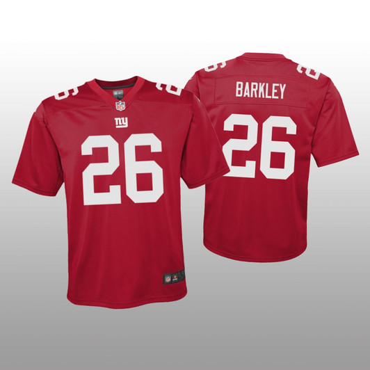 [FULLY STITCHED] New York Giants Saquon Barkley Red Inverted Limited Football Jersey 