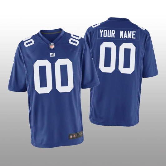 [FULLY STITCHED] New York Giants Royal Style 6 Limited Football Jersey 