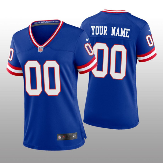 [FULLY STITCHED] New York Giants Royal Classic Style 5 Limited Football Jersey 