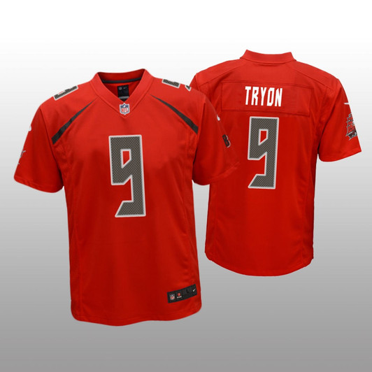 [FULLY STITCHED] Tampa Bay Buccaneers Joe Tryon Red Color Rush Style 3 Limited Football Jersey 