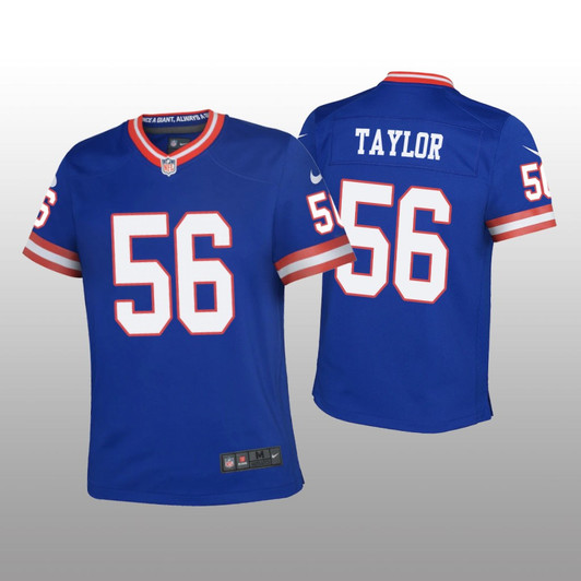 [FULLY STITCHED] New York Giants Lawrence Taylor Royal Classic Style 3 Limited Football Jersey 