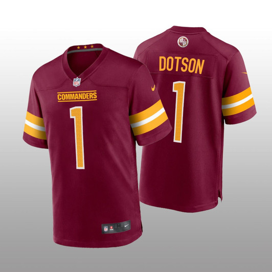 [FULLY STITCHED] Washington Commanders Jahan Dotson Burgundy Style 2 Limited Football Jersey 