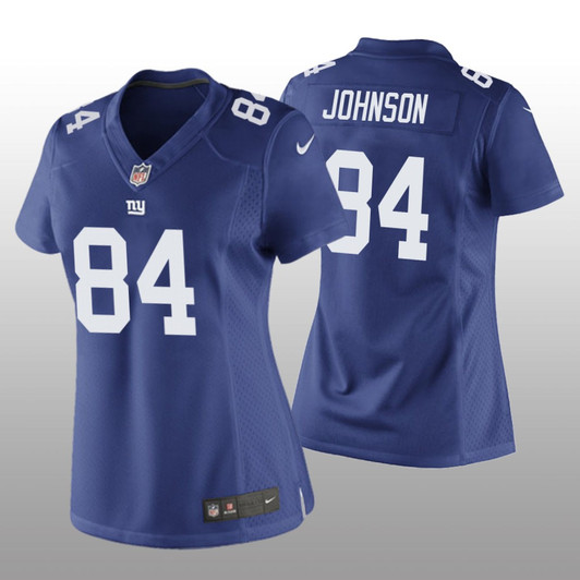 [FULLY STITCHED] New York Giants Marcus Johnson Royal Style 2 Limited Football Jersey 