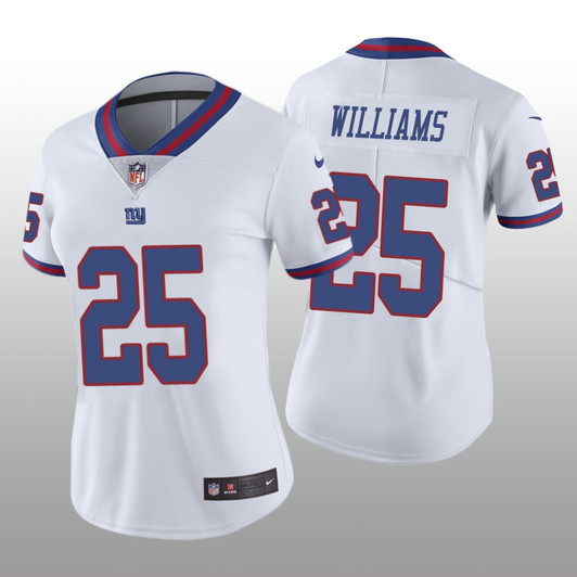 [FULLY STITCHED] New York Giants Rodarius Williams White Color Rush Style 2 Limited Football Jersey 