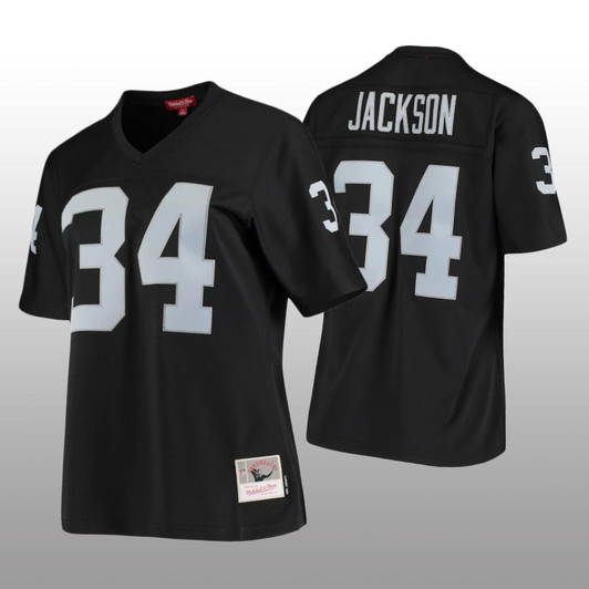 [FULLY STITCHED] Las Vegas Raiders Bo Jackson Black 1988 Legacy Style 3 Limited Football Jersey 