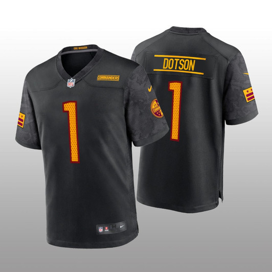 [FULLY STITCHED] Washington Commanders Jahan Dotson Black Alternate Style 3 Limited Football Jersey 