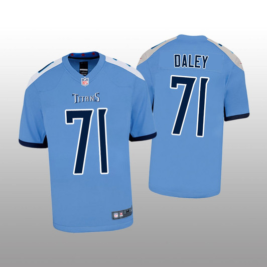 [FULLY STITCHED] Tennessee Titans Dennis Daley Light Blue Style 2 Limited Football Jersey 