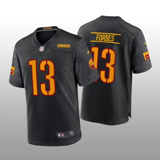 [FULLY STITCHED] Washington Commanders Emmanuel Forbes Black Alternate Style 2 Limited Football Jersey 
